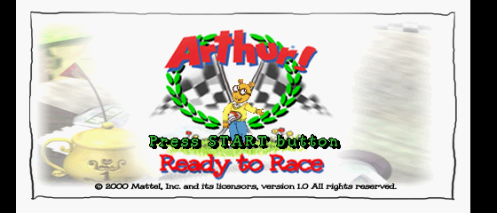 Arthur! Ready to Race Title Screen